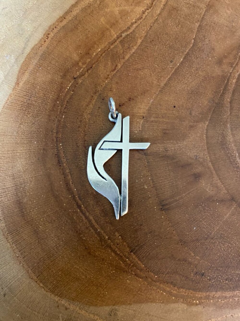 RETIRED James Avery Large Methodist Cross Pendant, Sterling Silver